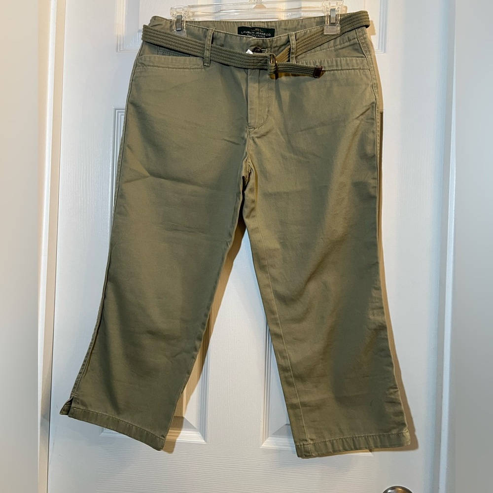 👗 NWOT Lauren Ralph Lauren Olive Cropped Jeans size 2